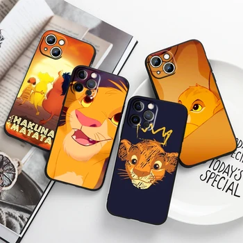 Disney The lion king Для Apple iPhone 15 14 13 12 11 Pro Max Mini XS Max X XR 6S 6 7 8 Plus SE2020 Мягкий Черный Чехол Для телефона Fundas