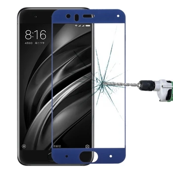 Для Xiaomi Mi 6 0,33 мм Твердость поверхности 9H Шелкография Полноэкранный Протектор экрана из Закаленного Стекла