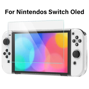 Защитная пленка из закаленного стекла для Nintendo Switch OLED Прозрачная HD прозрачная защитная пленка для экрана для NS Switch OLED