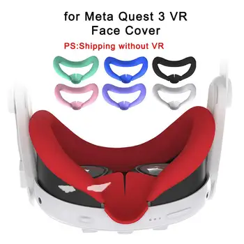 Силиконовая VR-маска для лица Светонепроницаемая VR-интерфейс для лица, маска для защиты от пота, замена подушки для лица Meta Quest 3 Аксессуары