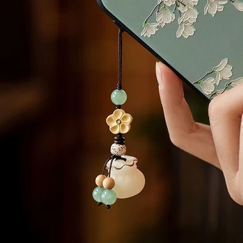 Креативная Цепочка для телефона Lucky Bodhi Flower в китайском стиле, Удача, Фортуна, Бодхи, Подвеска для телефона, Подвески для украшения