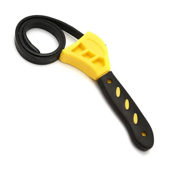 1 шт 6-дюймовый многофункциональный ключ для ремня, Регулируемый масляный фильтр, открывалка для бутылок, Фильтр для ремонта автомобилей, ключ двойного назначения, желтый